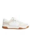 Valentino Sparry Sneakers In Split Leather And Nappa In Neutral