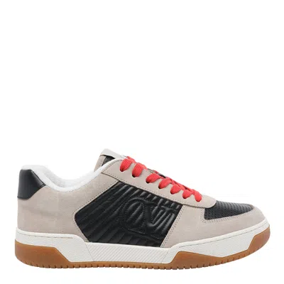 Valentino Garavani Sneakers Contrasting Panels Perforated Detailing Rubber Sole In Multi