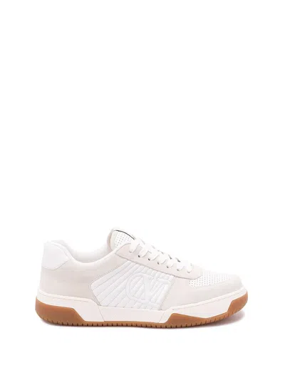 Valentino Garavani Signature Detail Ankle Padding Sneakers With Interchangeable Laces In White