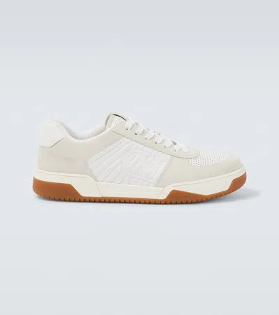 Valentino Garavani Sparry Sneakers In Split Leather And Nappa Shoes In White