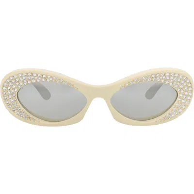 Valentino Special Edition 57mm Oval Sunglasses In Neutral