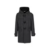 Valentino Spigola Wool Coat Men In Black