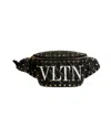 Valentino Spike Belt Bag Black In Black