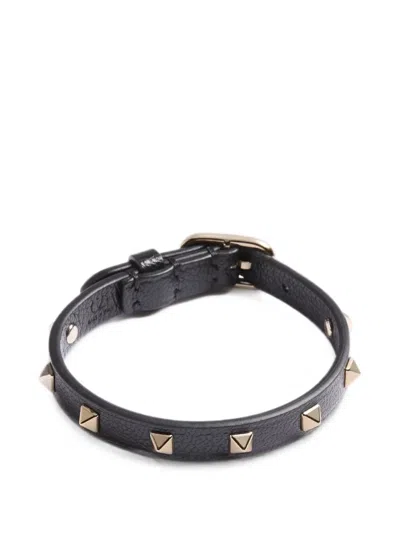 Valentino Garavani Spike Leather Bracelet In Multi