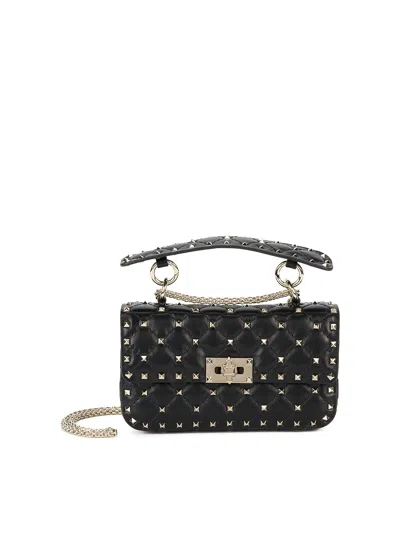 Valentino Garavani Small Cross-body Bag Rockstud Spike In Black