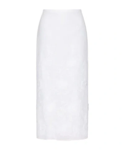 Valentino Split Skirt In White