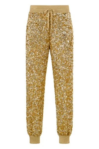 Valentino Sport Pants With Gold Sequins Tone On Tone