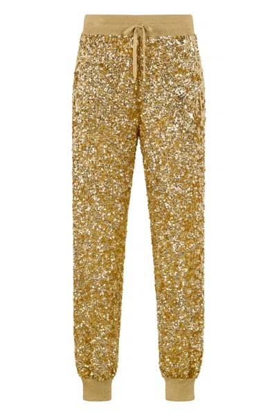 Valentino Sport Pants With Gold Sequins Tone On Tone