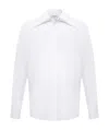 Valentino Poplin Cotton Shirt With Hidden Buttoning In White