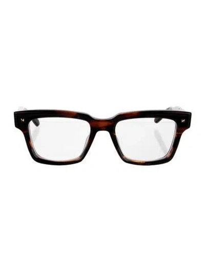 Pre-owned Valentino Garavani Square Eyeglasses In Brown