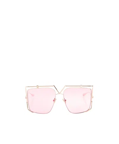 Valentino Square Frame Sunglasses In Pink