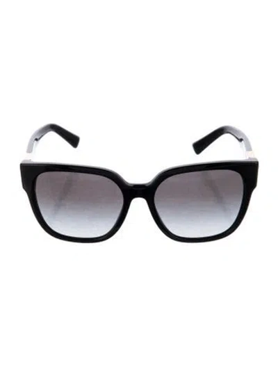 Pre-owned Valentino Square Gradient Sunglasses In Black