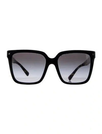 Pre-owned Valentino Square Gradient Sunglasses In Black