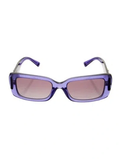 Pre-owned Valentino Square Gradient Sunglasses In Purple