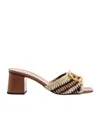 Valentino V Logo Sandal In Brown