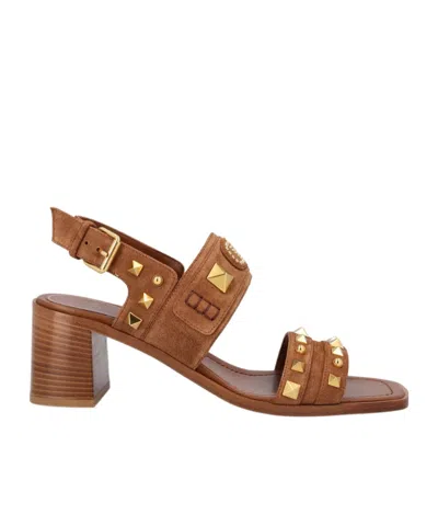 VALENTINO GARAVANI VALENTINO GARAVANI ROCKSTUD SQUARE OPEN TOE SANDALS