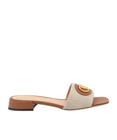 Valentino Garavani Square-headed High-heeled Sandals In Nude