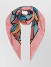 Valentino Garavani Scarf With Colorful Diamond Pattern In Pink