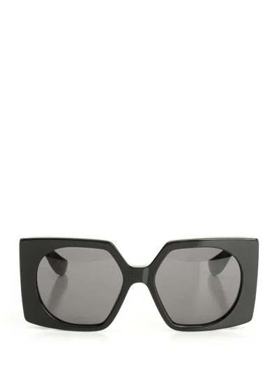 Valentino Garavani Square Sun Glasses Black In Red