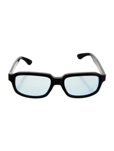 Pre-owned Valentino Square Tinted Sunglasses In Black