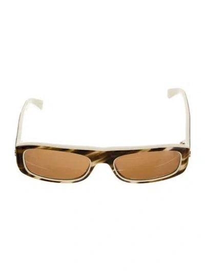 Pre-owned Valentino Square Tinted Sunglasses In Brown