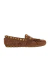 Valentino Driver Loafers In Brown