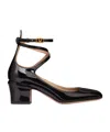 Valentino 60mm Tan-go Patent Leather Pumps In Black