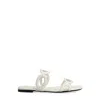 Valentino Sleek Flat Sole Slippers With Open Toe Cut-outs In Multi