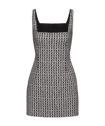 Valentino Square-neck Sleeveless Dress In Black