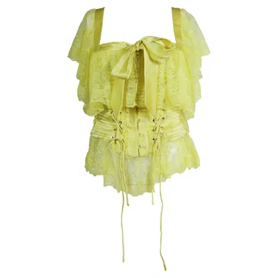 Pre-owned Valentino S/s 2004 Light Green Corset Seen On Runway