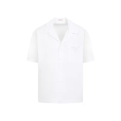 Valentino Ss White Cotton Shirt. White Cotton