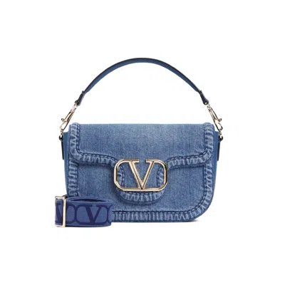 Valentino Garavani Ss24 Denimavio Shopping Bag For Women In Blue