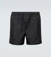 Valentino Nylon Swimsuit With Toile Iconographe Print In Black