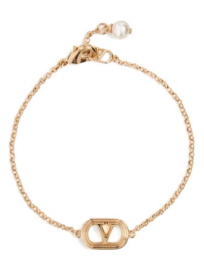 Valentino Garavani Stainless Steel Women's Bracelet In Orange