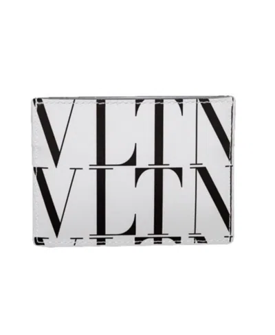Valentino Garavani Stamped Card Holder In White