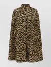 Valentino Womens Animalier Leopard Relaxed-fit Wool Cape In Multi