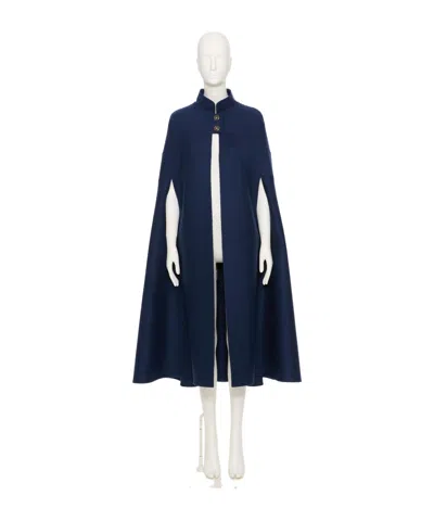 Valentino Stand-collar Coat In Black