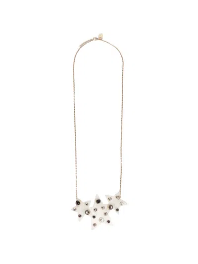 Valentino Garavani Star Embellished Necklace In Metallic