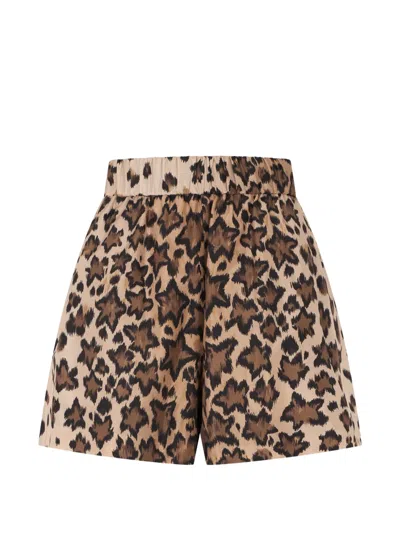 Valentino Star Print Shorts In Neutral