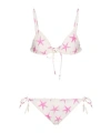 Valentino Women's Lycra Starfish Bikini In Ivory/pink