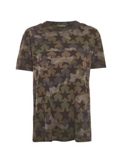 Pre-owned Valentino Celestial Stars Print Top In Green