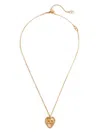 Valentino Heart Vlogo Pendant Necklace In Gold