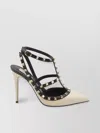 Valentino Stiletto Heel Leather Pumps Rockstuds In Neutral