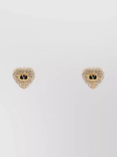 Valentino Garavani Stone Embellished Gold-tone Stud Earrings