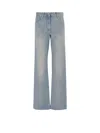 Valentino Straight Trousers With Pockets And Belt Loops In Blue
