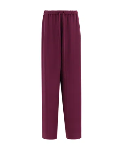 Valentino Straight Casual Pants In Purple