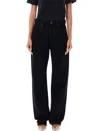 Valentino Denim Trousers With Straight Leg And Rivets In Black