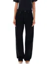 Valentino Denim Trousers With Straight Leg And Rivets In Nero