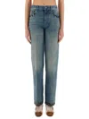 Valentino Straight-fit Denim Pants With Colorful Embellishments