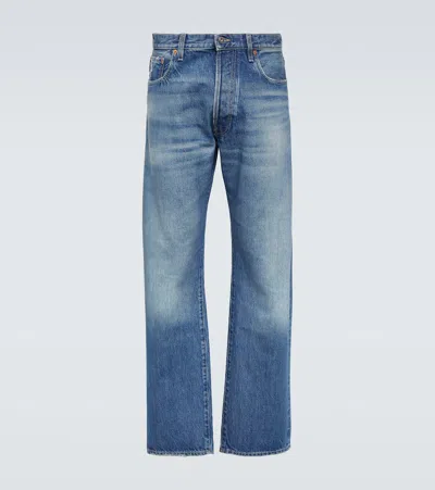 Valentino Jeans With Metallic V Detail In Blue